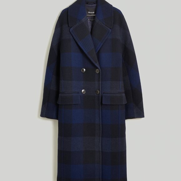 MADEWELL Gianna Coat Plaid - Picture 1 of 5